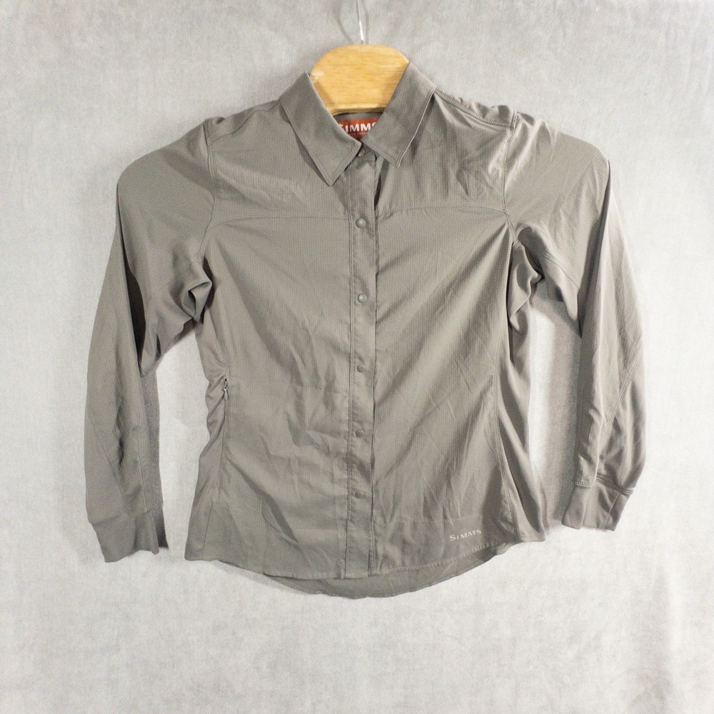 Simms Fishing Button Front Shirt Womens Medium Western Outdoors Gorpcore